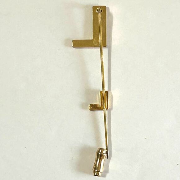 Vintage Monogram "L" Hat Pin Stick Pin - Picture 5 of 7
